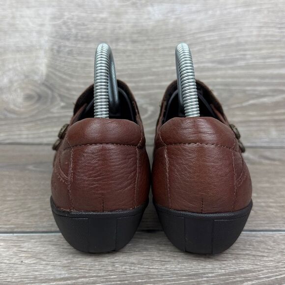 Taos Encore Women’s Sz 8/EU 39 Brown Leather Slip On Hook & Loop Comfort Loafer - Picture 4 of 10